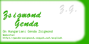 zsigmond genda business card
